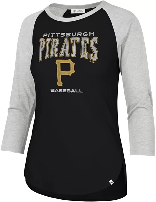 '47 Women's Pittsburgh Pirates Black Raglan T-Shirt