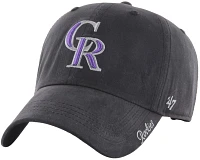 '47 Women's Colorado Rockies Black Miata Clean Up Adjustable Hat