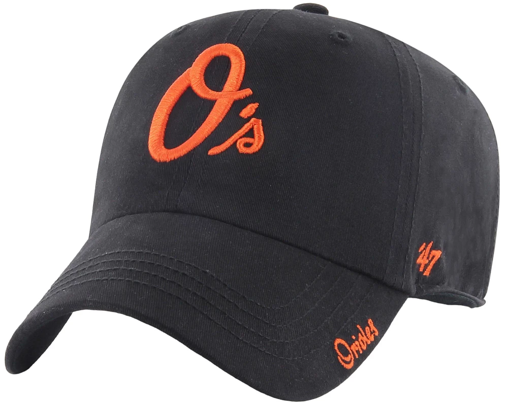 '47 Women's Baltimore Orioles Black Miata Clean Up Adjustable Hat