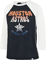 '47 Women's Houston Astros Blue Harmony Ava Raglan T-Shirt