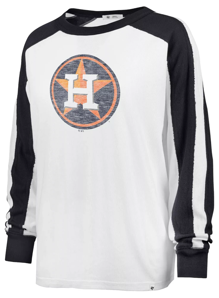 '47 Women's Houston Astros White Premium Caribou Cooperstown Long Sleeve T-Shirt