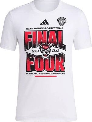 adidas Adult NC State Wolfpack 2024 Women's Basketball Regional Champs Final Four Bound Locker Room T-Shirt