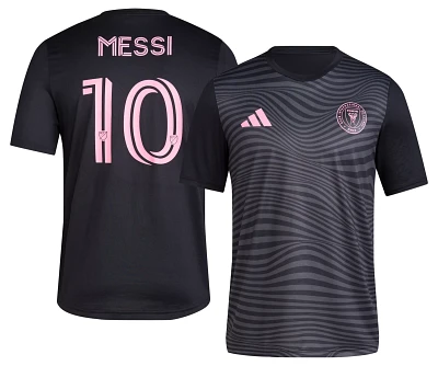 adidas Adult Inter Miami CF Lionel Messi #10 Jersey Black T-Shirt