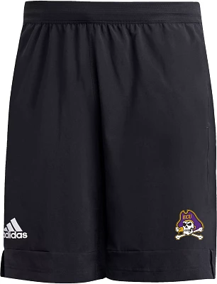 adidas Men's East Carolina Pirates Black 9” Heat Ready Woven Shorts