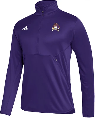 adidas Men's East Carolina Pirates Purple Stadium Knit 1/4 Zip Shirt