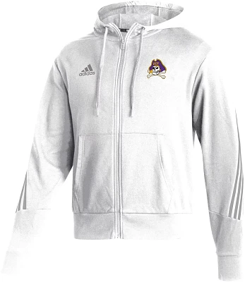 adidas Men's East Carolina Pirates White Fashion Full Zip Hoodie