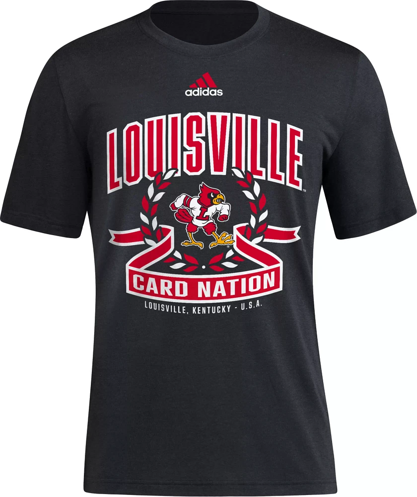 adidas Men's Louisville Cardinals Black Class Dismissed T-Shirt