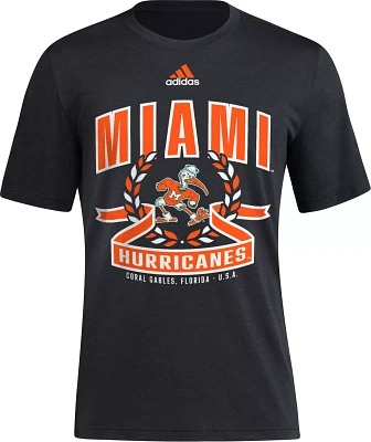 adidas Men's Miami Hurricanes Black Class Dismissed T-Shirt