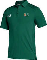 adidas Men's Miami Hurricanes Dark Green Classic Polo