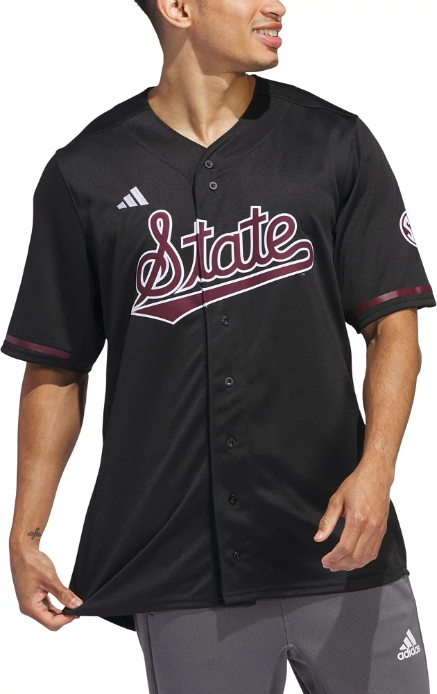 adidas Men's Mississippi State Bulldogs Black Replica Baseball Jersey