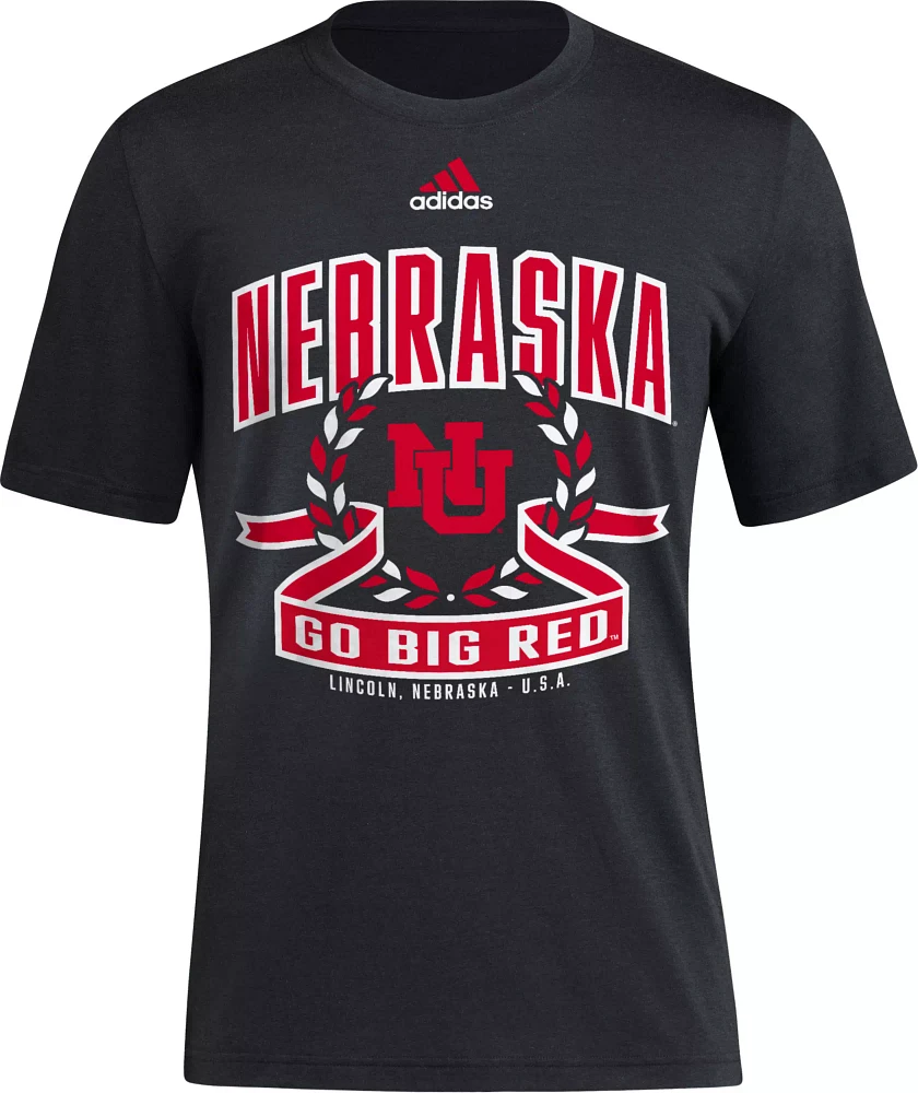 adidas Men's Nebraska Cornhuskers Black Class Dismissed T-Shirt