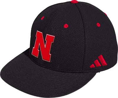 adidas Men's Nebraska Cornhuskers Black Mesh Fitted Hat