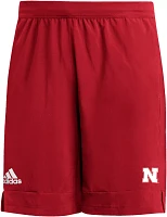 adidas Men's Nebraska Cornhuskers Scarlet 9” Heat Ready Woven Shorts