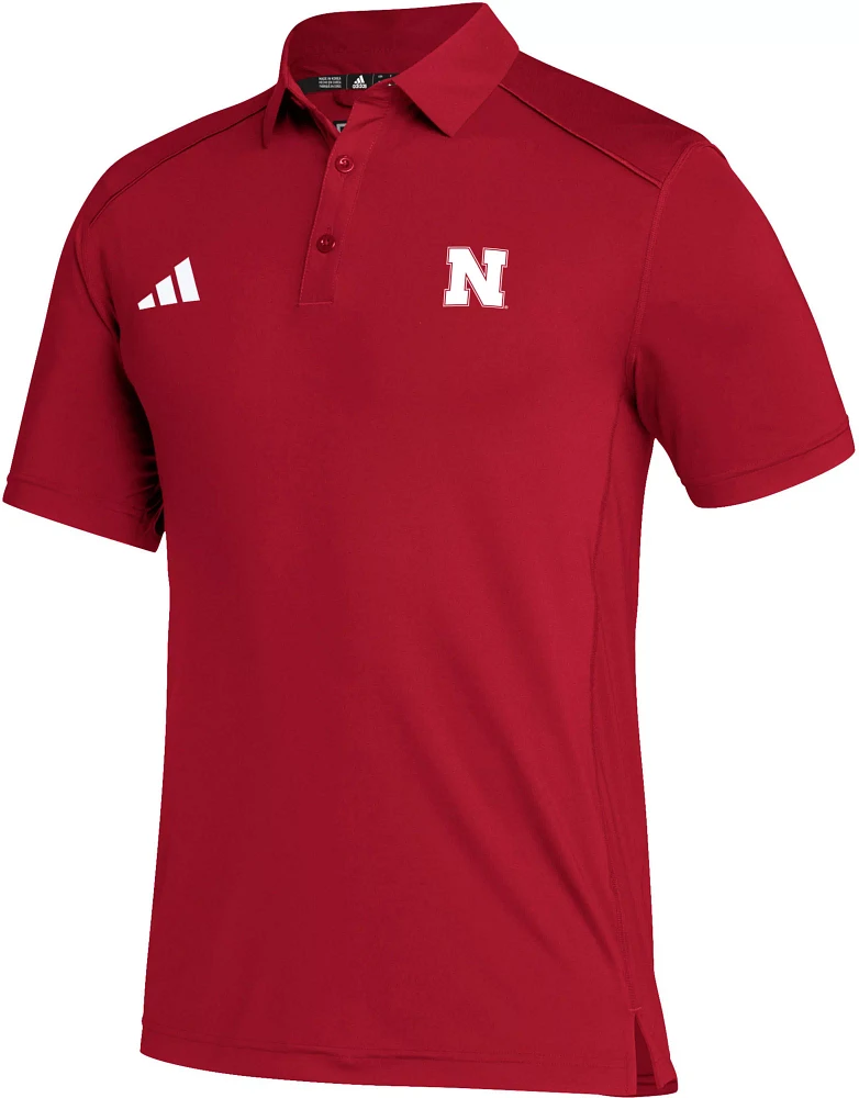 adidas Men's Nebraska Cornhuskers Scarlet Classic Polo