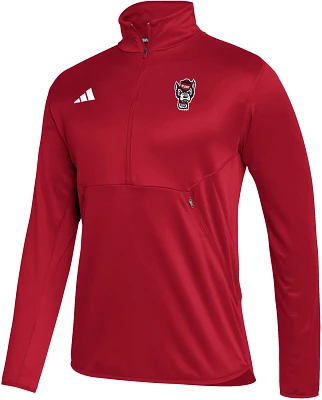 adidas Men's NC State Wolfpack Red Stadium Knit 1/4 Zip Shirt