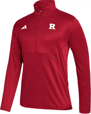 adidas Men's Rutgers Scarlet Knights Stadium Knit 1/4 Zip Shirt