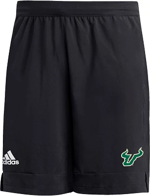 adidas Men's South Florida Bulls Black 9” Heat Ready Woven Shorts