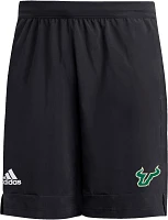 adidas Men's South Florida Bulls Black 9” Heat Ready Woven Shorts