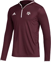 adidas Men's Texas A&M Aggies Maroon Team Issue Hooded 1/4 Zip Shirt