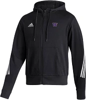 adidas Men's Washington Huskies Black Fashion Full Zip Hoodie