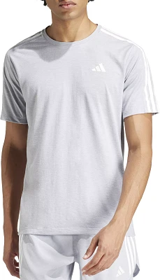 adidas Men's Own The Run 3-Stripes Short Sleeve T-Shirt