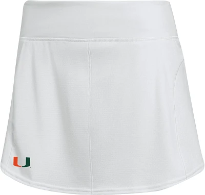 adidas Women's Miami Hurricanes White Tennis Skirt