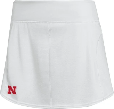 adidas Women's Nebraska Cornhuskers White Tennis Skirt