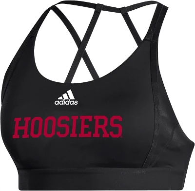 adidas Women's Indiana Hoosiers Black Ultimate Bra