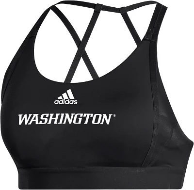 adidas Women's Washington Huskies Black Ultimate Bra