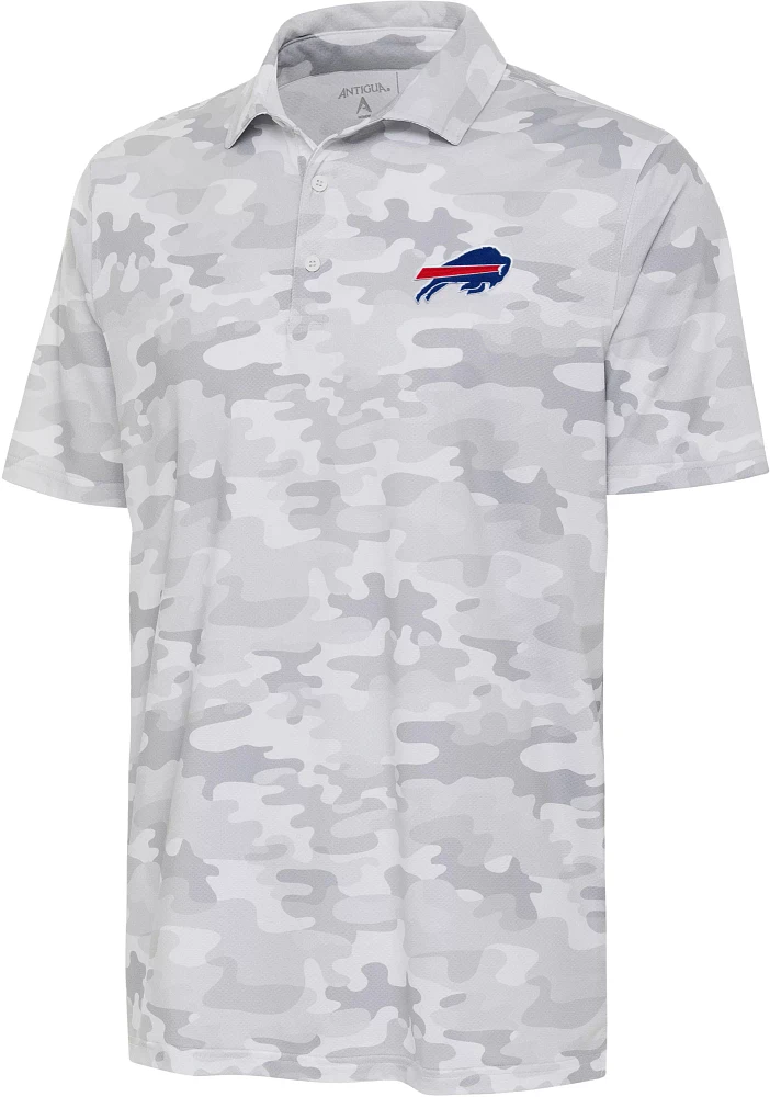 Antigua Men's Buffalo Bills Collide White Camo Polo