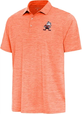 Antigua Men's Cleveland Browns Layout Heathered Polo