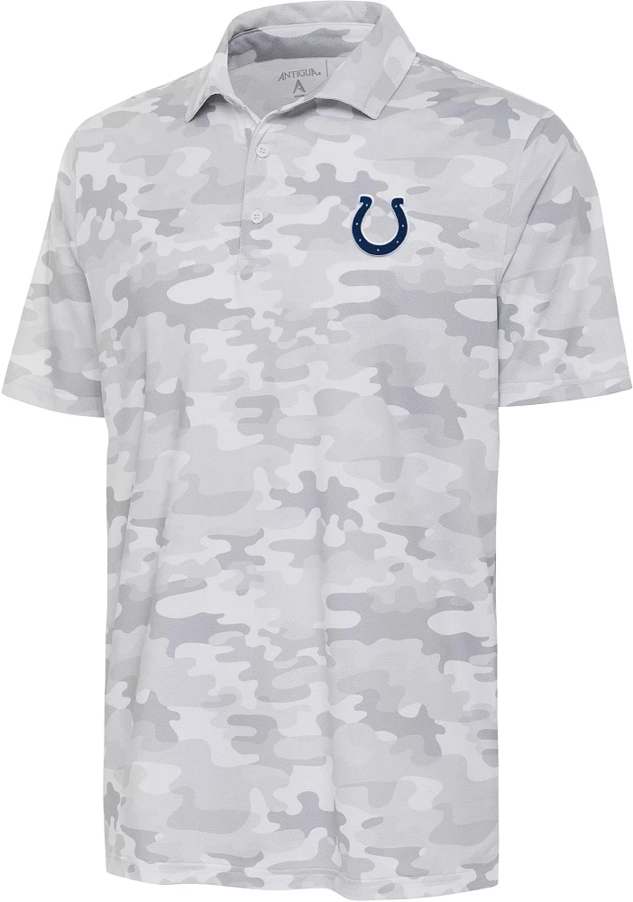 Antigua Men's Indianapolis Colts Collide White Camo Polo