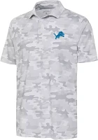 Antigua Men's Detroit Lions Collide White Camo Polo