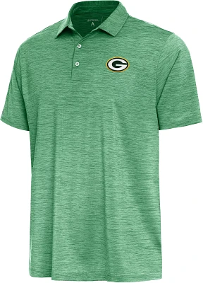 Antigua Men's Green Bay Packers Layout Heathered Polo