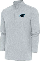 Antigua Men's Carolina Panthers Hunk Heathered Quarter-Zip Pullover