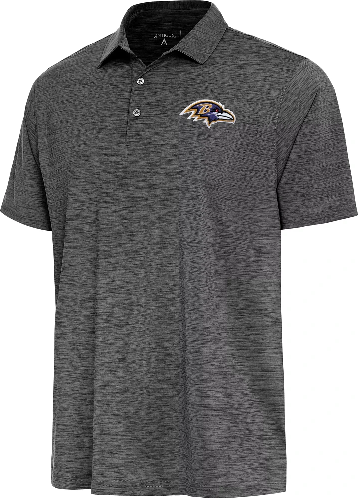 Antigua Men's Baltimore Ravens Layout Heathered Polo