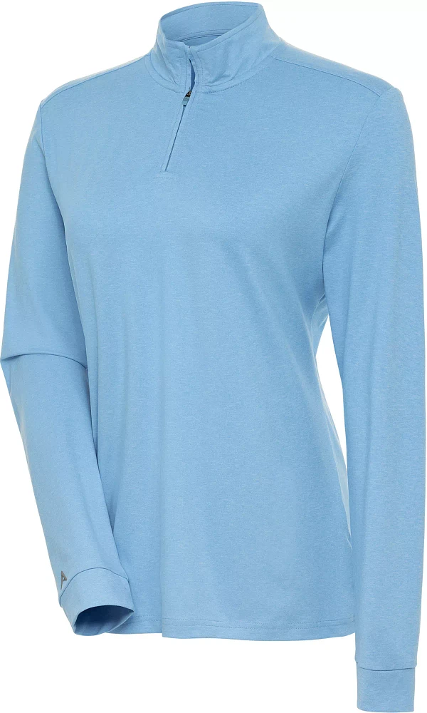 Antigua Women's Mentor 1/4 Zip Mock Neck Long-Sleeve Golf Polo