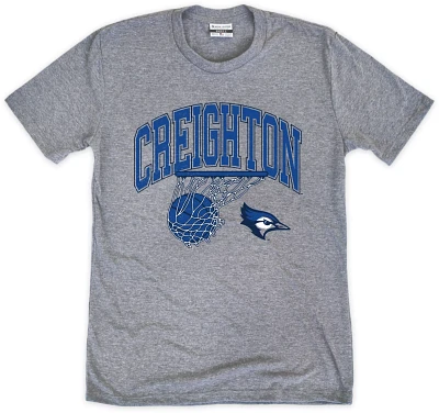 Where I'm From Men's Creighton Bluejays Grey Hoop T-Shirt