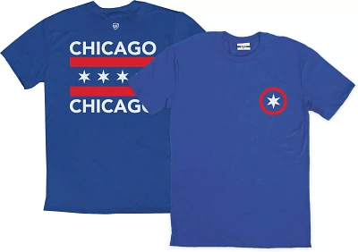 Where I'm From Adult Chicago Flag Stars T-Shirt