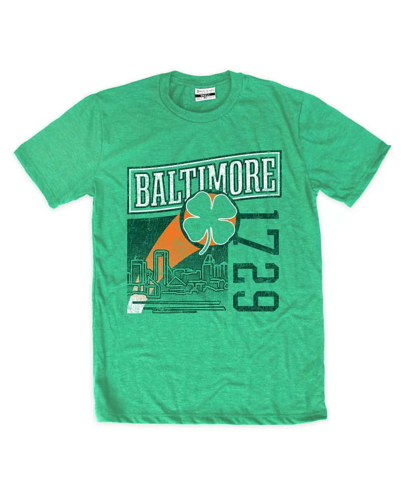 Where I'm From Adult Baltimore Four Clover T-Shirt