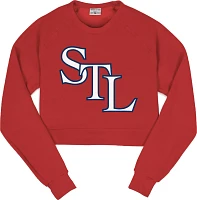 Where I'm From Adult St. Louis Diagonal  Fleece Crewneck Sweatshirt