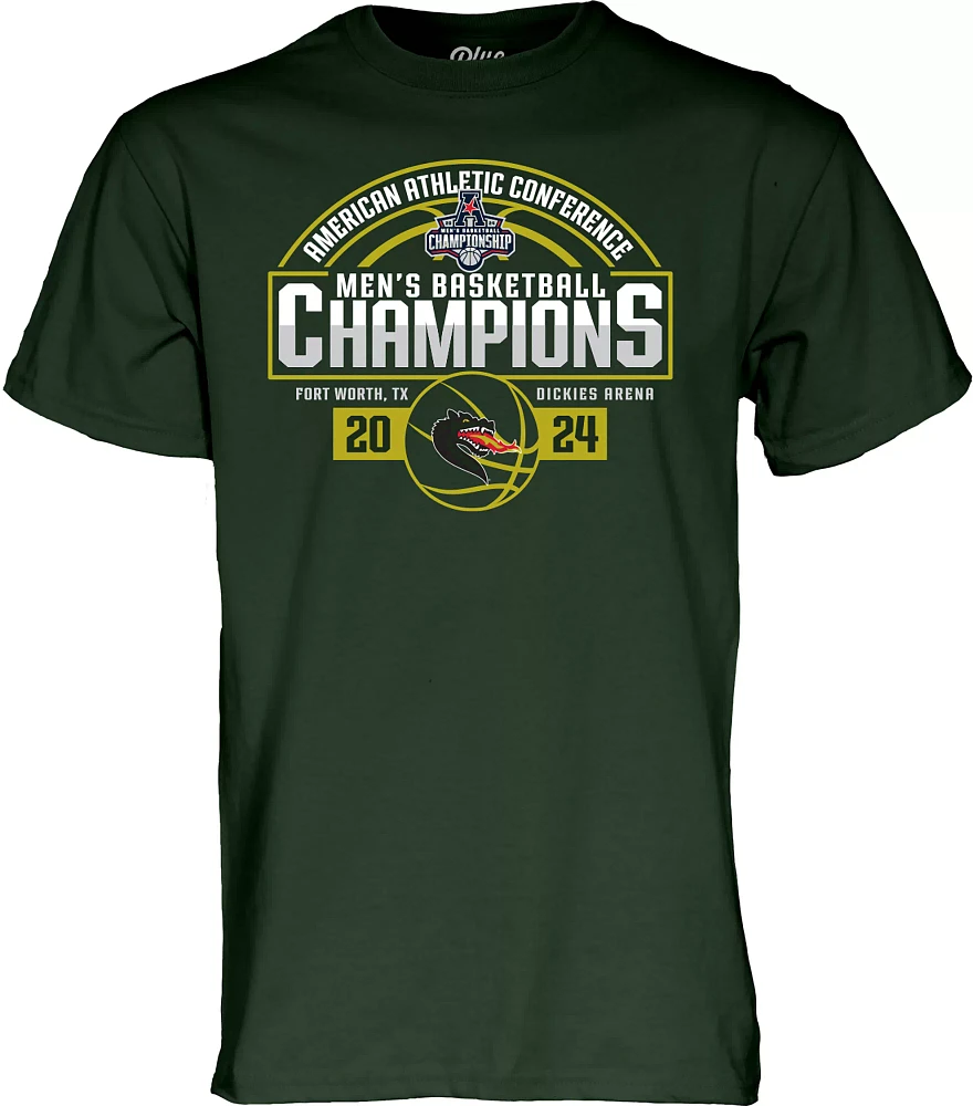 Blue 84 Adult NCAA 2024 Men's Basketball ACC Conference Champions UAB Blazers Green Locker Room T-Shirt