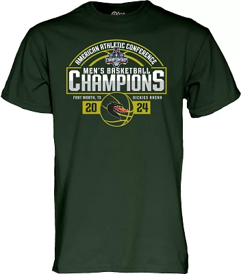 Blue 84 Adult NCAA 2024 Men's Basketball ACC Conference Champions UAB Blazers Green Locker Room T-Shirt