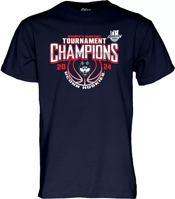 Blue 84 Adult NCAA 2024 Women's Basketball Conference Champions UConn Huskies Navy T-Shirt