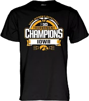 Blue 84 Adult NCAA 2024 Women's Basketball Conference Champions Iowa Hawkeyes Black Locker Room T-Shirt