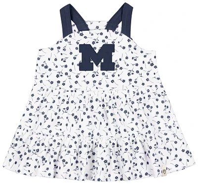 Colosseum Infant Michigan Wolverines Blue Floral Dress