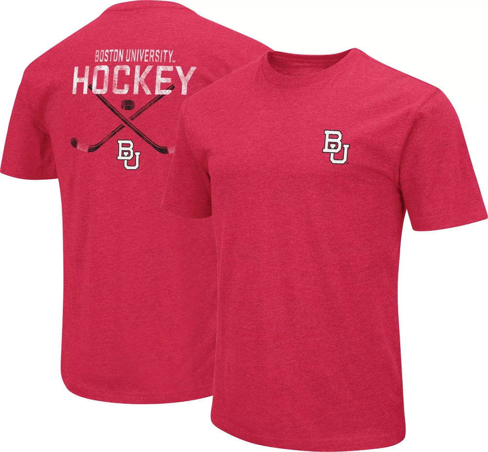 Colosseum Men's Boston University Terriers Red Hockey Playbook T-Shirt