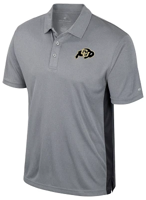 Colosseum Men's Colorado Buffaloes Heather Grey Set Polo