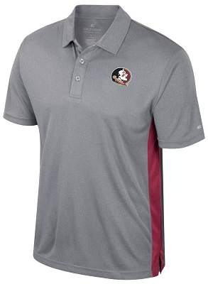 Colosseum Men's Florida State Seminoles Heather Grey Set Polo