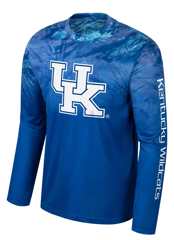 Colosseum Men's Kentucky Wildcats Ocean Blue Realtree Erie Performance Long Sleeve T-Shirt